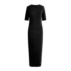 NWT J. Crew Ribbed Knit Midi Dress Black Short Sleeve Classic Office Formal XS